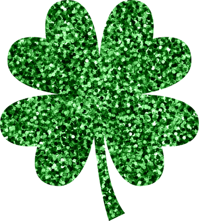 Green Glitter 4 Leaf Clover